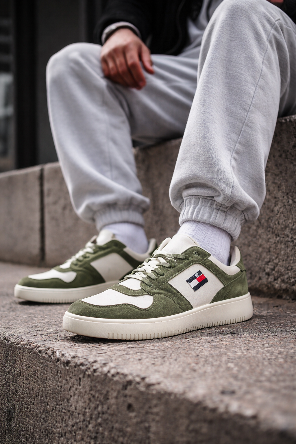 Tommy Hilfiger Green Street Sneakers – Men’s Lace-Up Sports Shoes